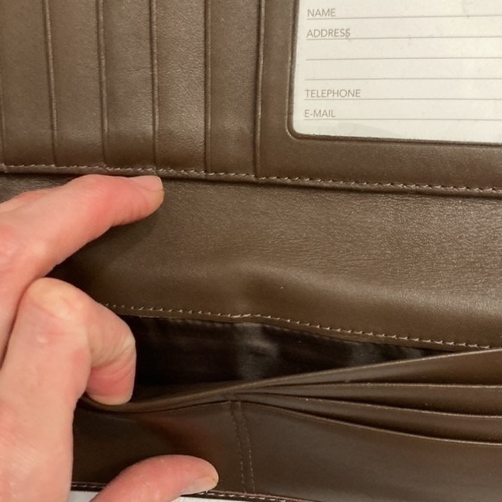 Coach checkbook khaki brown op c checkbook wallet - Picture 16 of 16
